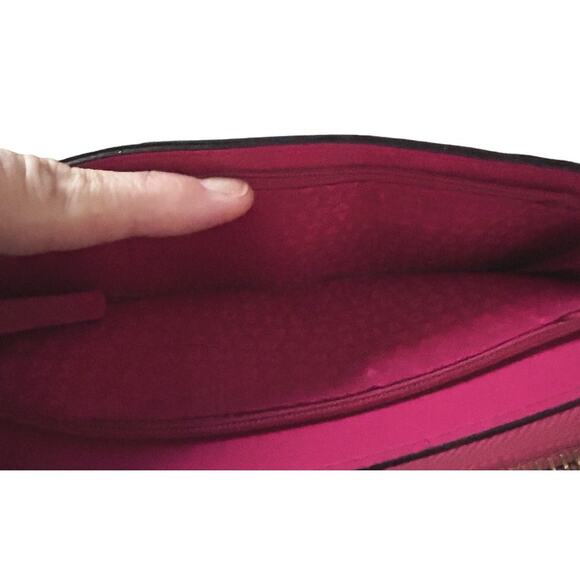 Kate Spade Layton Wellesley Leather Wallet Wristlet Hot Pink - Picture 5 of 12